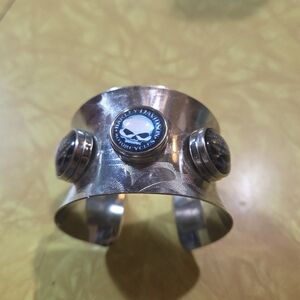 #F Harley-Davidson Silver Cuff Bracelet